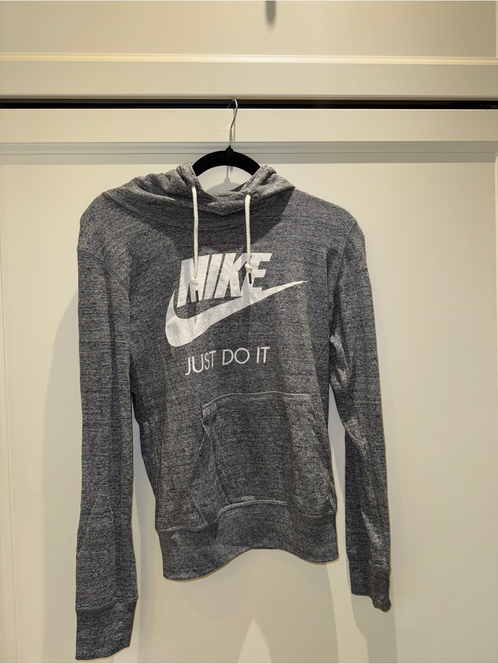 Nike Women’s Gray Logo Hoodie - 'Just Do It'